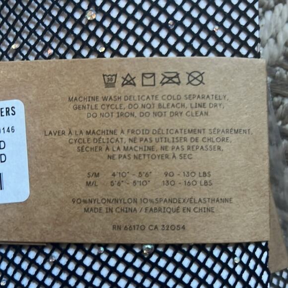 Bundle of 2 Urban Outfitters Jewel fishnet tights Sz M/L - Picture 2 of 4